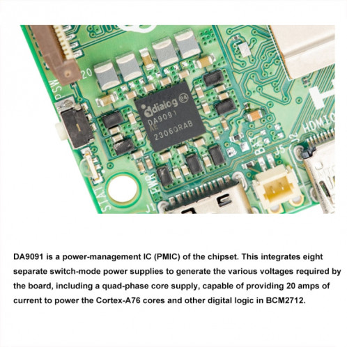 Carte de développement Waveshare pour processeur Raspberry Pi 5 2,4 GHz Quad-Core BCM2712, spécifications : 4 Go SW06021093-09